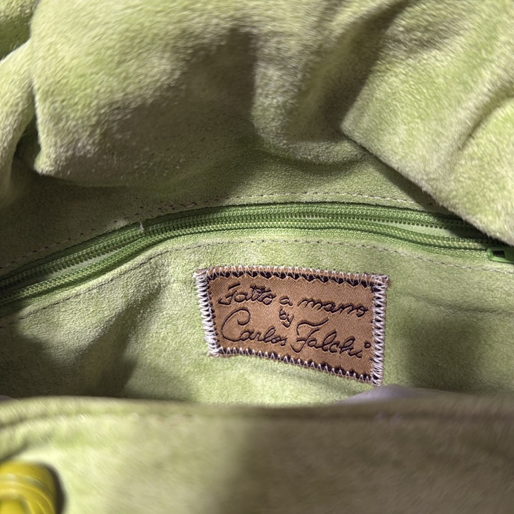 Lime Green Drawstring Women's Bag - Picture 3 of 5